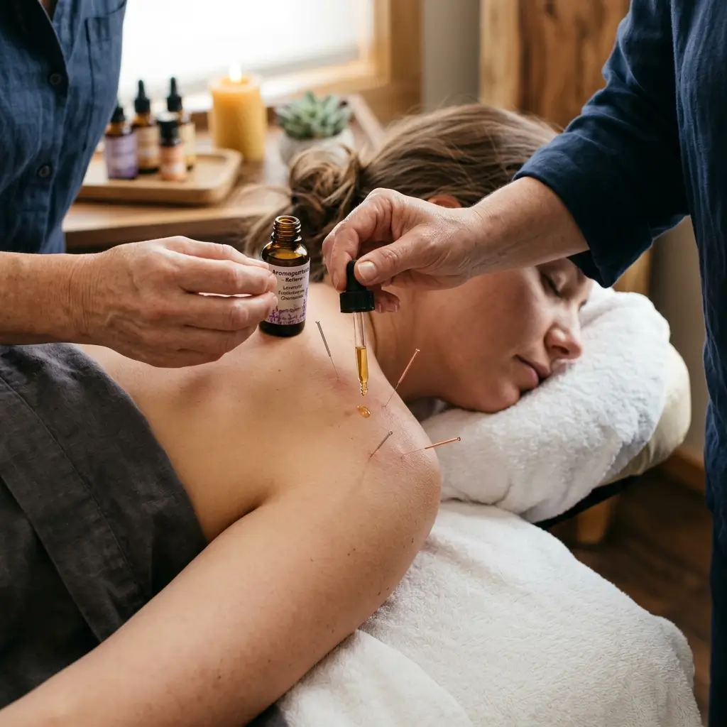 Aromapuntura – combinação de óleos essenciais e acupuntura